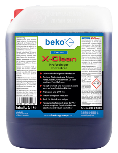 Beko TecLine X-Clean Kraftreiniger 200lt Konzentrat Fass 29920200